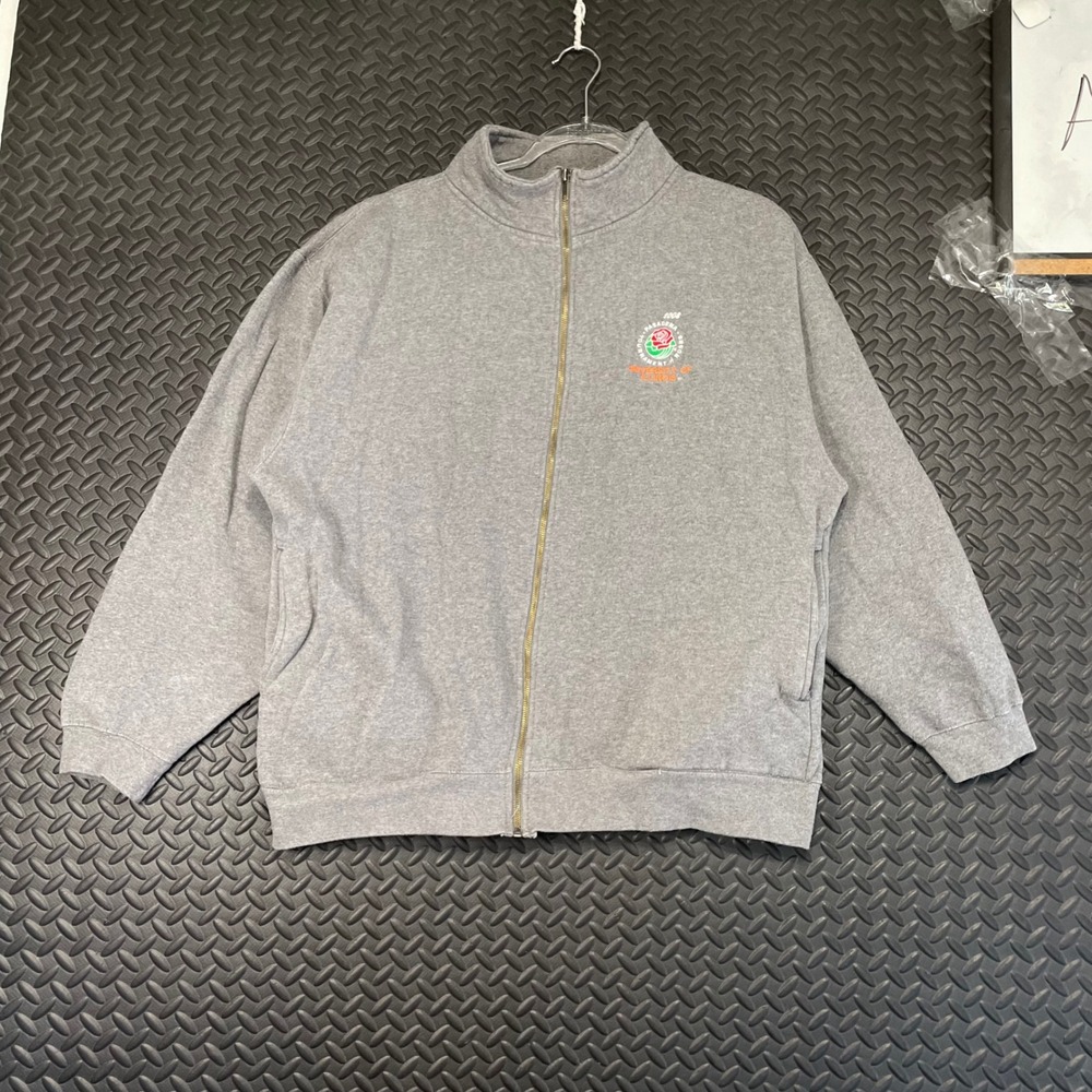 Vintage Pasadena Tournament Of Rose University Of Illinois Gray Full Zip Sweater